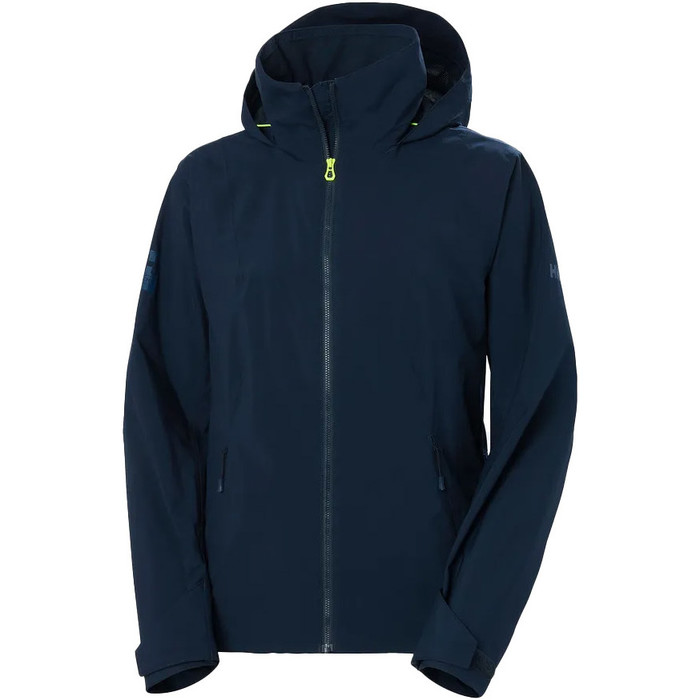 2023 Helly Hansen Womens HP Racing Lifaloft Hooded Sailing Jacket 34268 - Navy